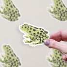 Green Frog Vinyl Sticker stickers Lucid Moon Studio LLC 