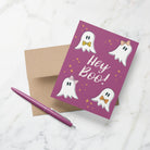 Hey Boo Halloween Greeting Card Greeting Cards Lucid Moon Studio 