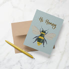 Hi Honey Bee Greeting Card Greeting Cards Lucid Moon Studio 
