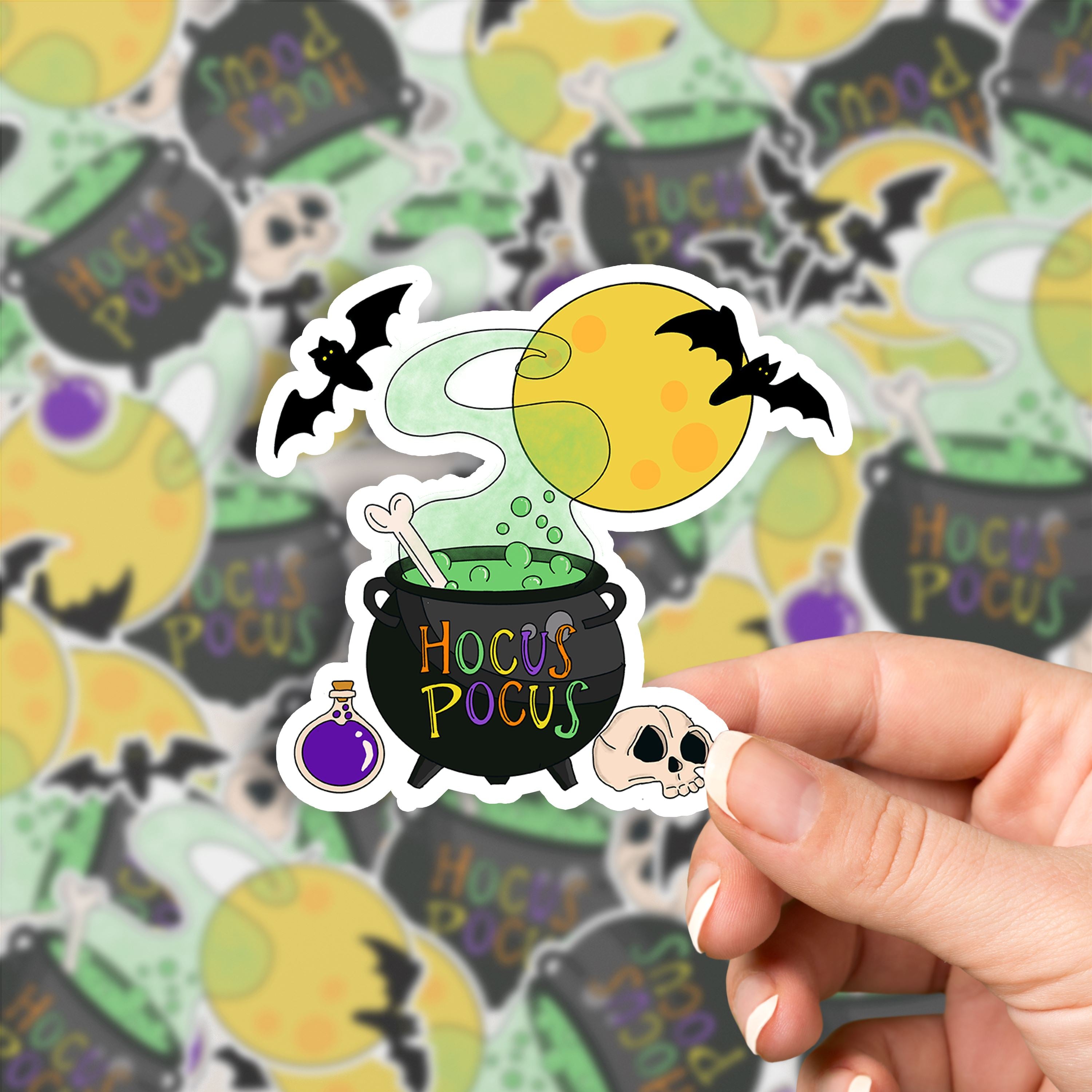 Hocus Pocus Halloween Vinyl Sticker stickers Lucid Moon Studio 