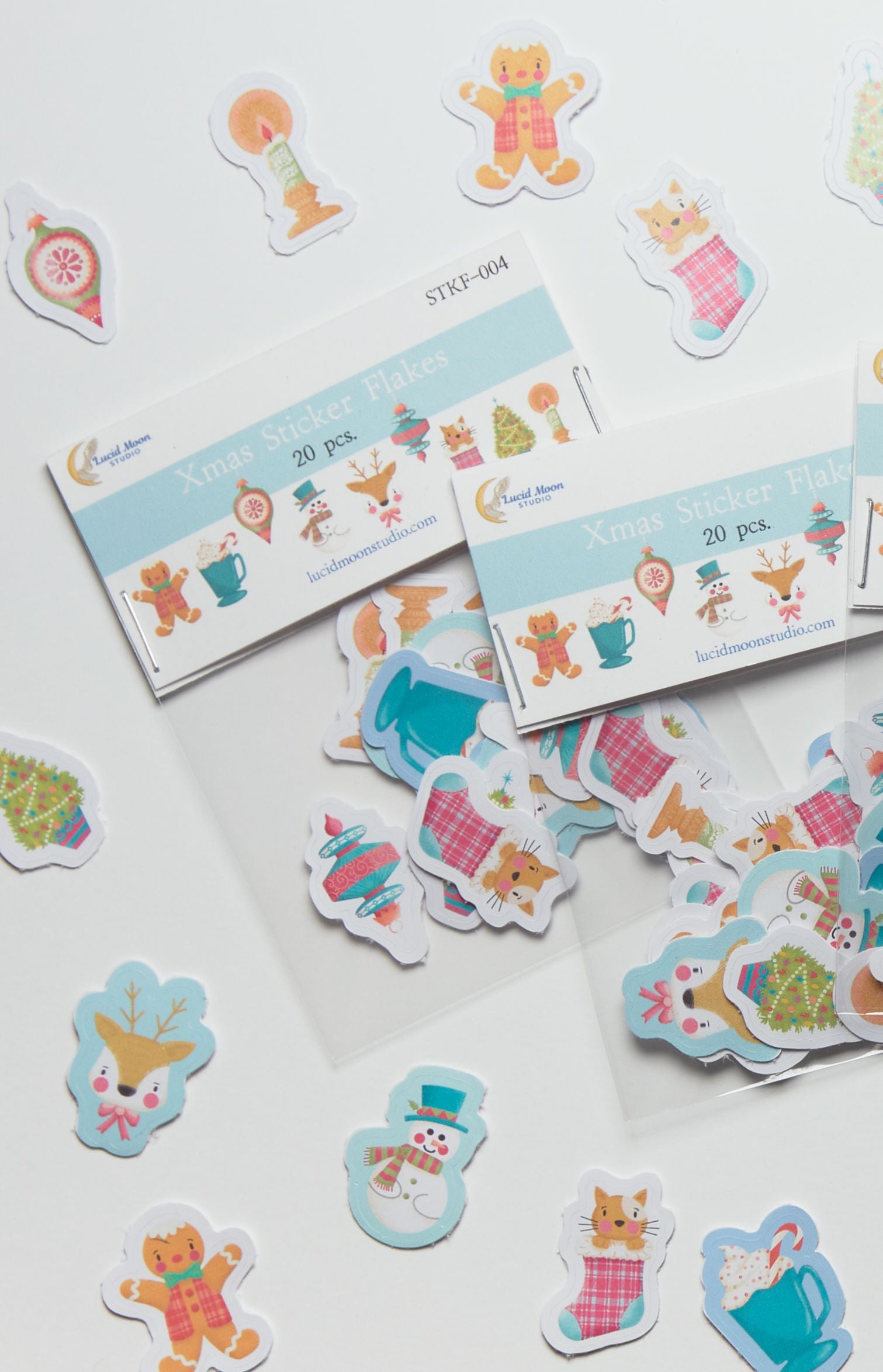 Holiday Sticker Flakes stickers Lucid Moon Studio 