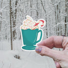 Hot Cocoa Mug Vinyl Sticker stickers Lucid Moon Studio 