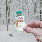 Jolly Snowman Vinyl Sticker stickers Lucid Moon Studio 