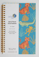 Jungle Animals Eco-Friendly Spiral-Bound Notebook Notebooks Lucid Moon Studio 