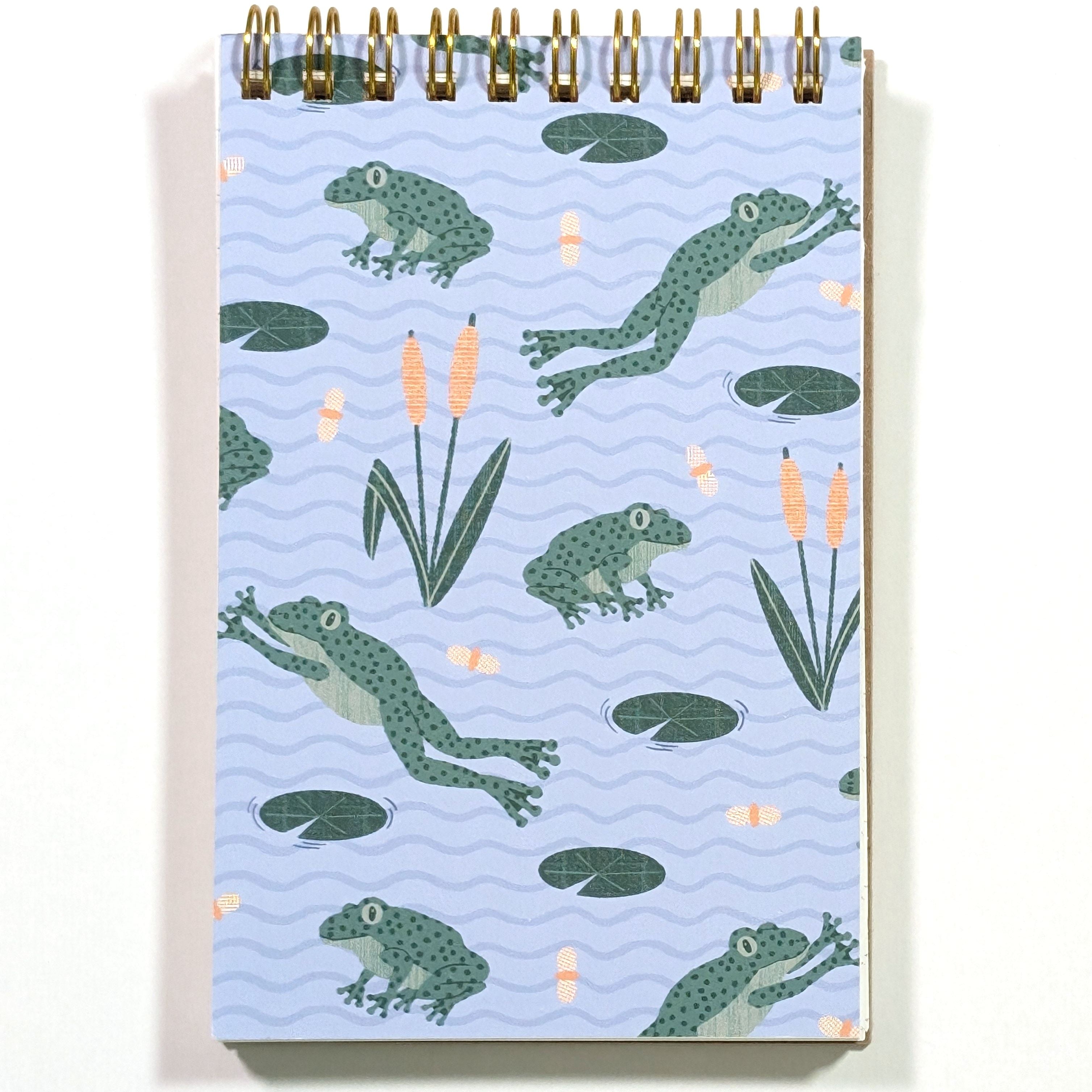 Leap Frogs Top Spiral Jotter Pocket Notebook Notebooks Lucid Moon Studio 