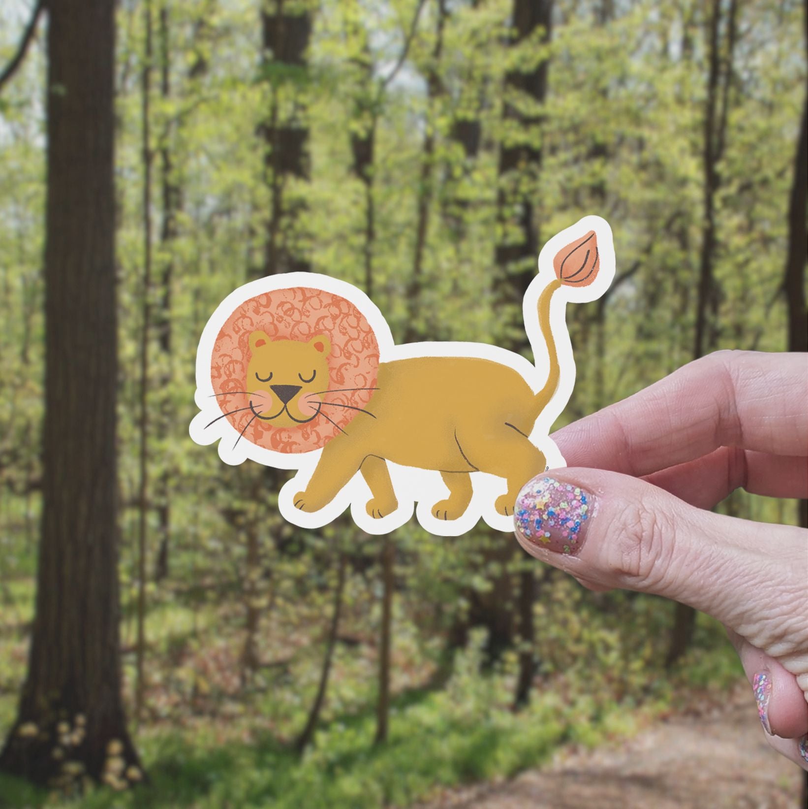 Lion Vinyl Sticker stickers Lucid Moon Studio 