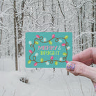 Merry & Bright Xmas Vinyl Sticker stickers Lucid Moon Studio 