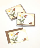 Monarch and Dandelions | Boxed Mini Cards (8) Greeting Cards Lucid Moon Studio 