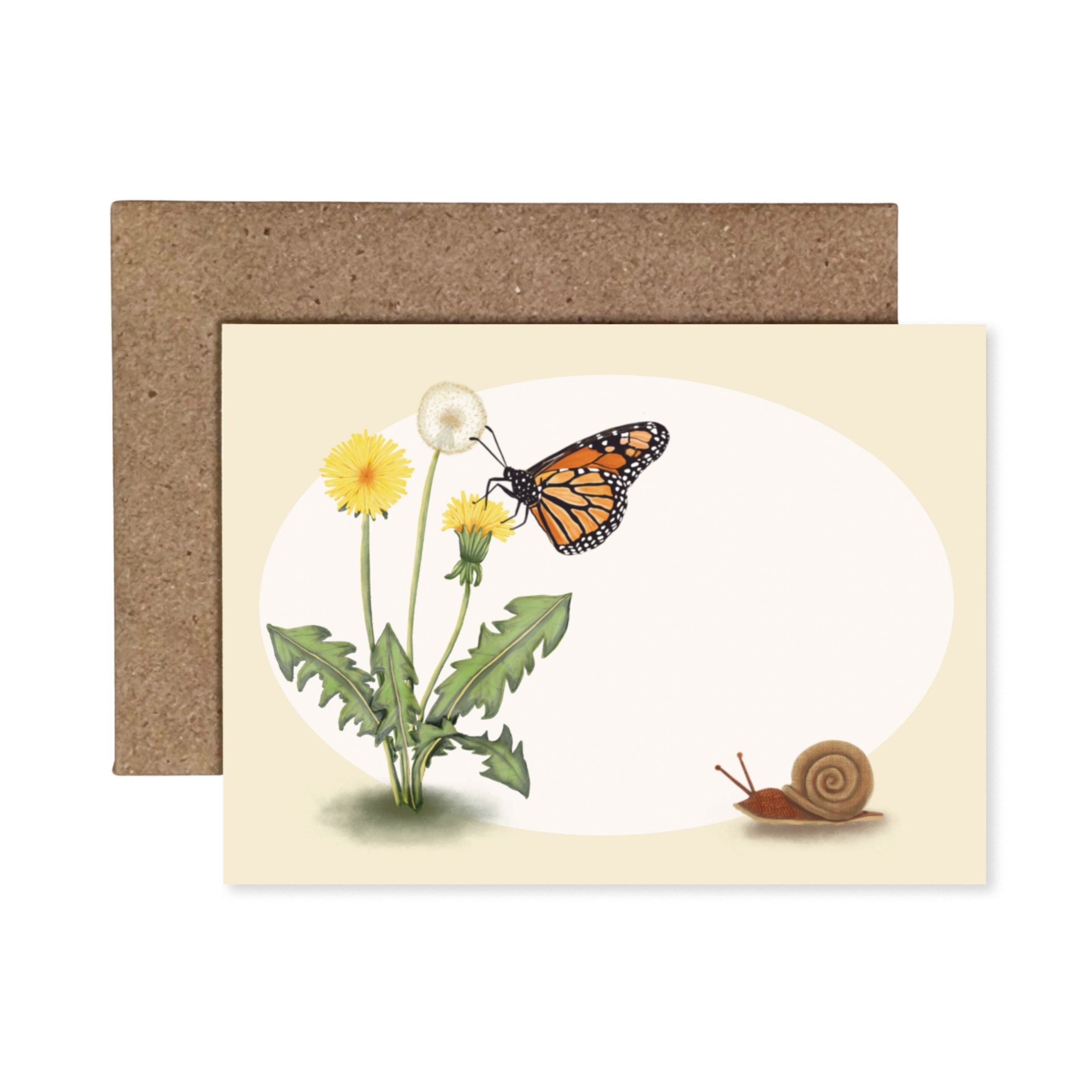 Monarch and Dandelions | Boxed Mini Cards (8) Greeting Cards Lucid Moon Studio 