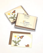Monarch and Dandelions | Boxed Mini Cards (8) Greeting Cards Lucid Moon Studio 