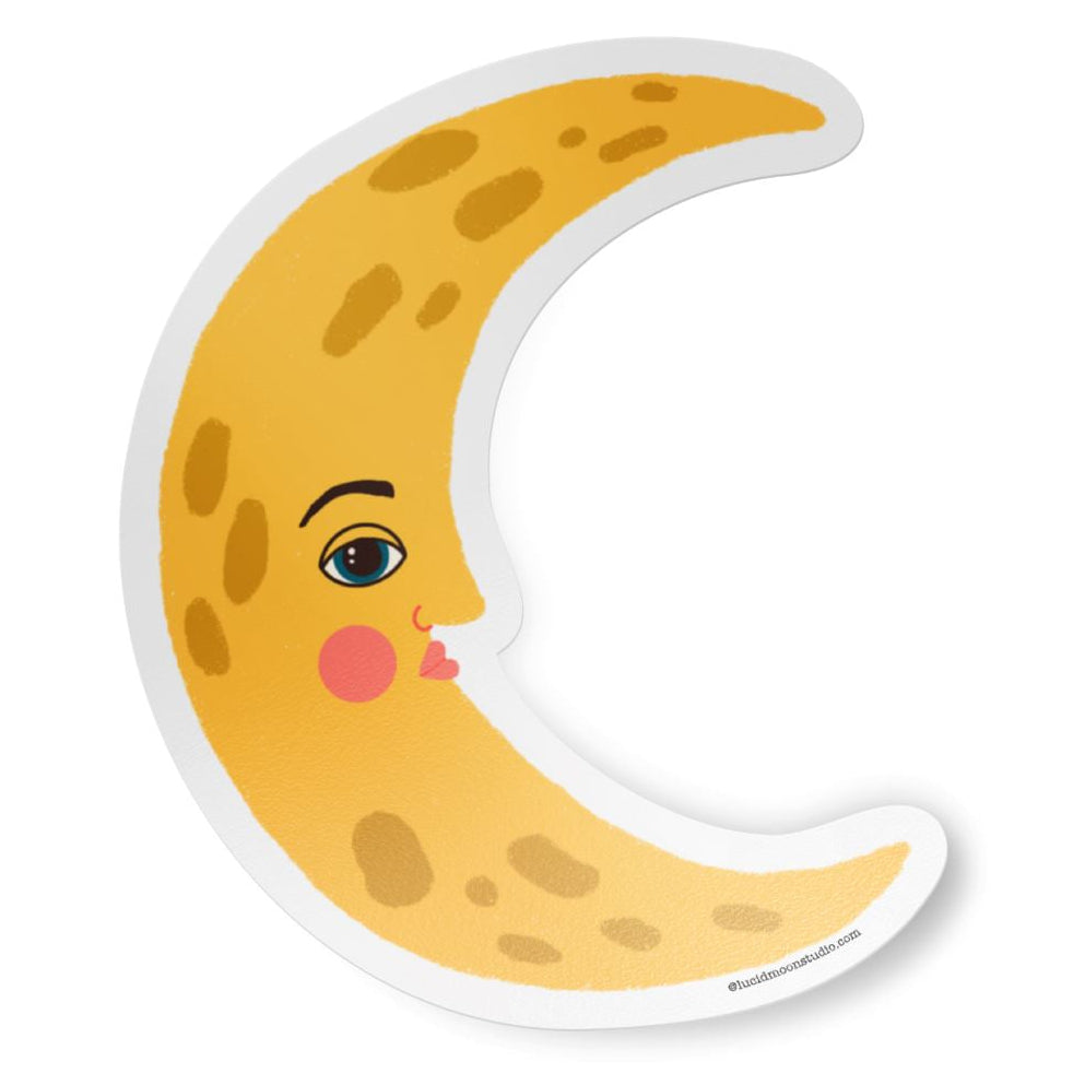 Moon Matte Vinyl Waterproof Sticker stickers Lucid Moon Studio 