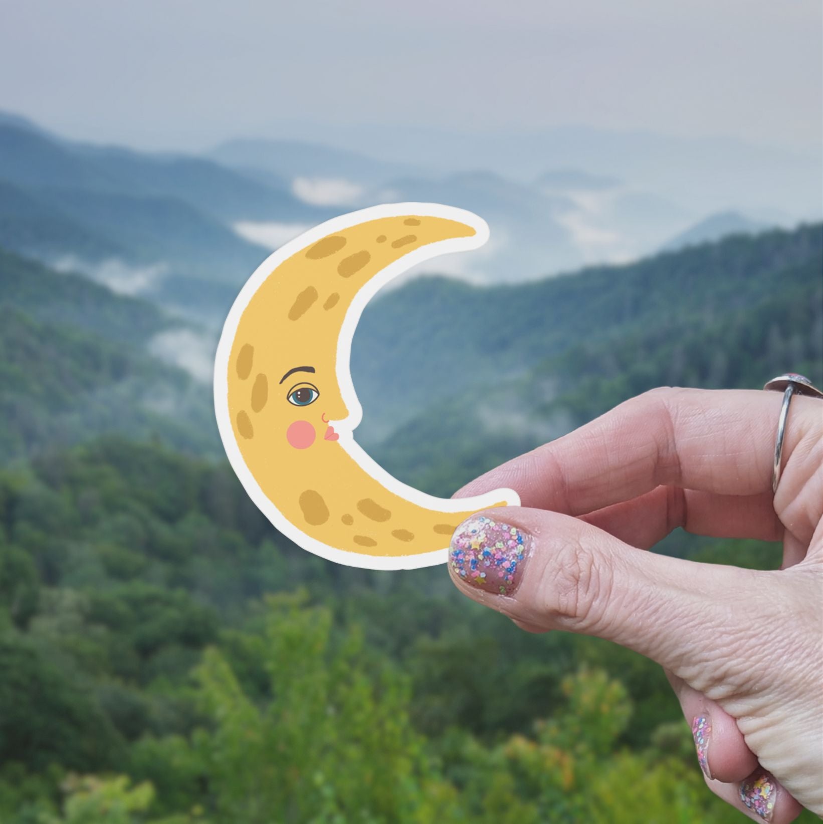 Moon Vinyl Sticker stickers Lucid Moon Studio 