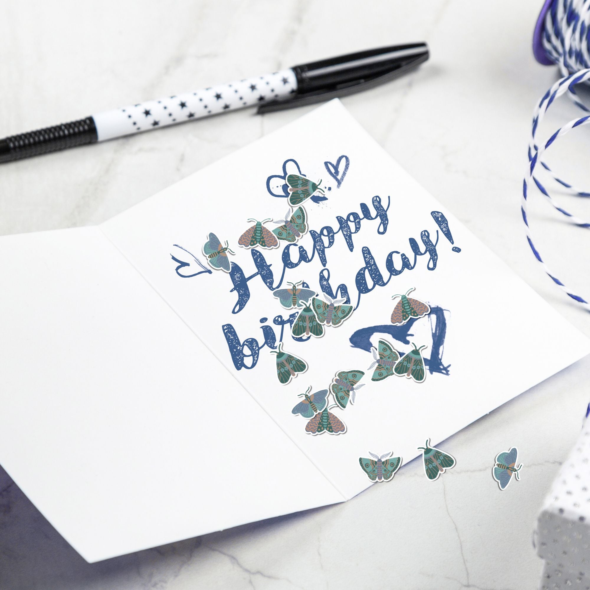 Moth Sticker Flakes stickers Lucid Moon Studio 