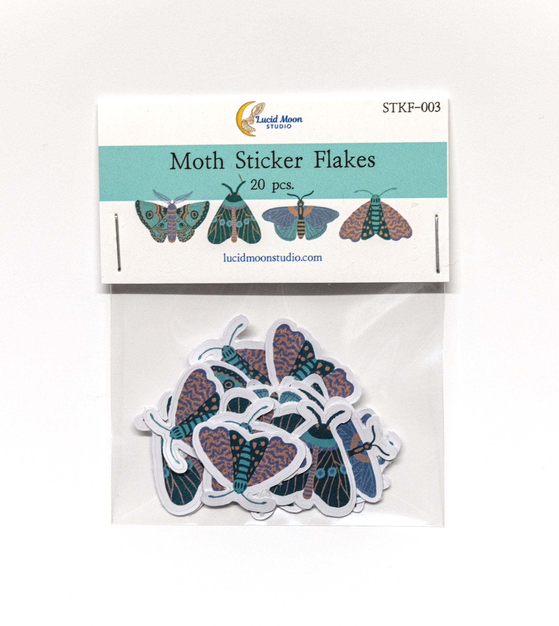 Moth Sticker Flakes stickers Lucid Moon Studio 