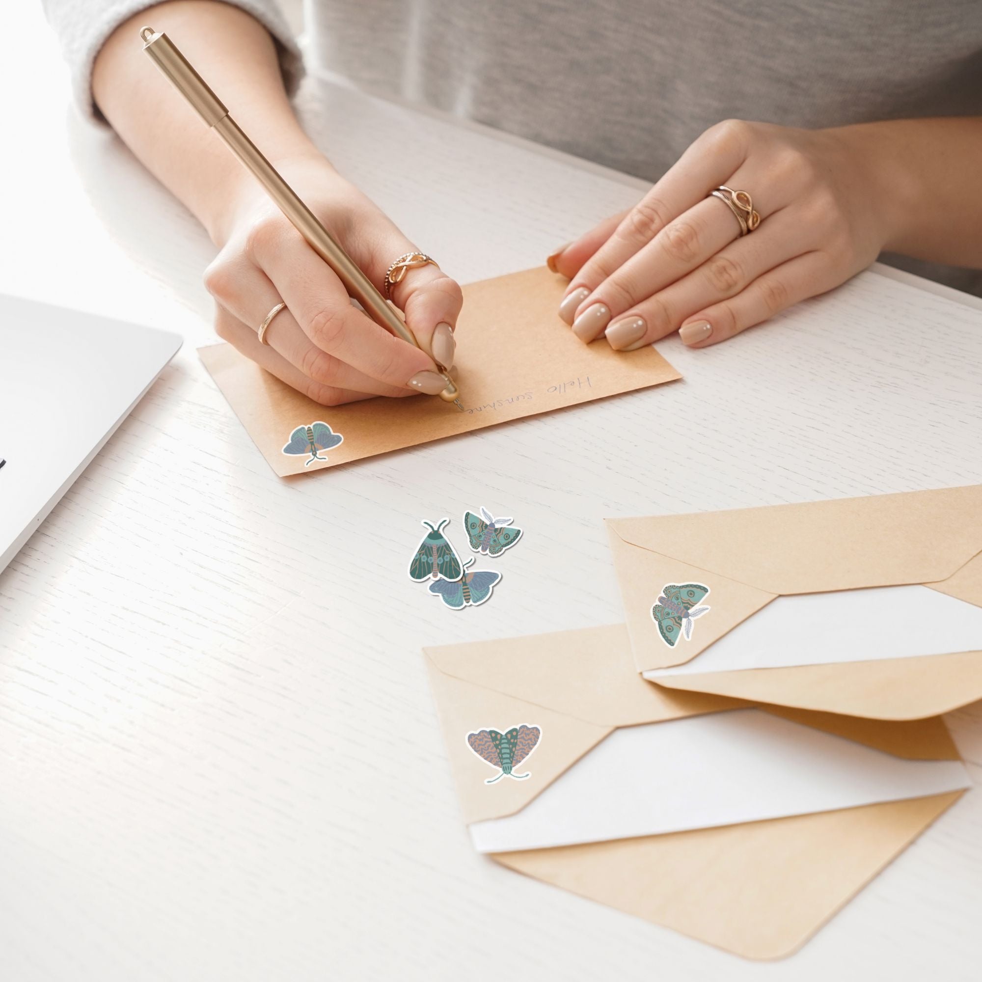 Moth Sticker Flakes stickers Lucid Moon Studio 