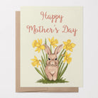Mother's Day Bunny in Daffodils Greeting Card Greeting Cards Lucid Moon Studio 