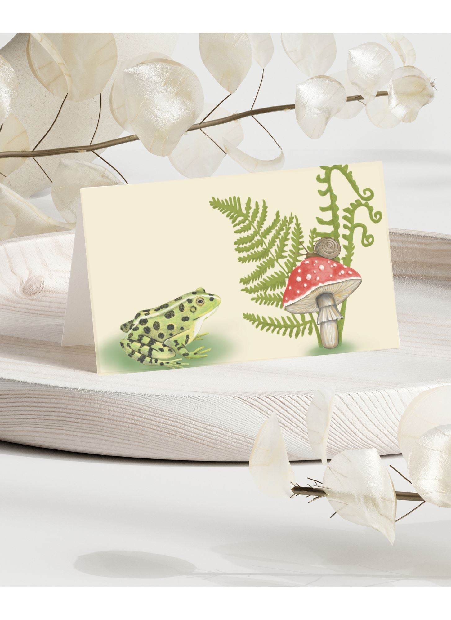 Mushroom and Frog | Boxed Mini Cards (8) Greeting Cards Lucid Moon Studio 