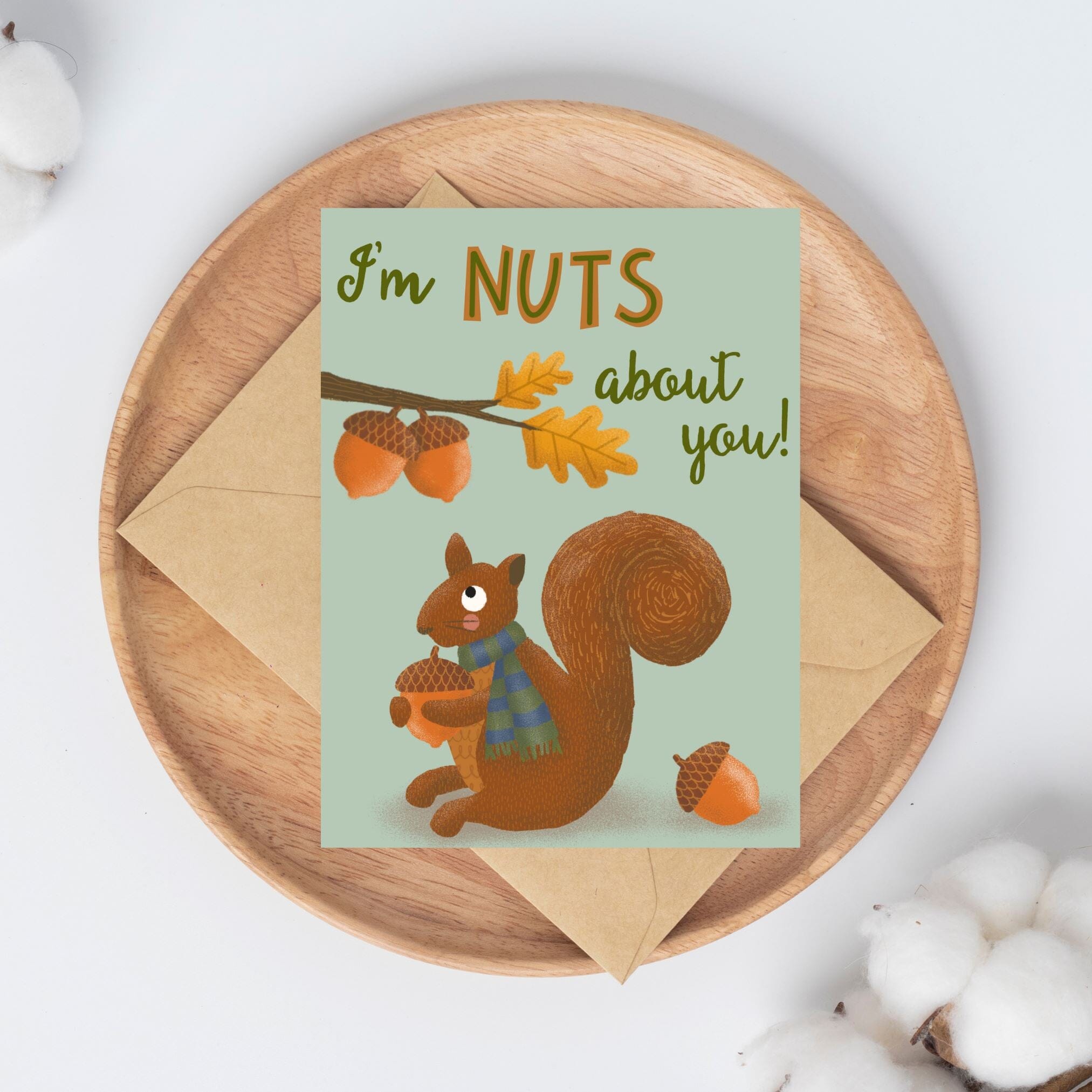 Nuts About You Love Valentine Greeting Card Greeting Cards Lucid Moon Studio 