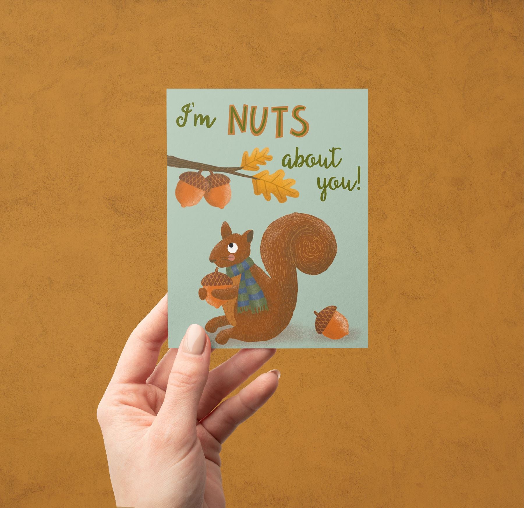 Nuts About You Love Valentine Greeting Card Greeting Cards Lucid Moon Studio 