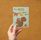 Nuts About You Love Valentine Greeting Card Greeting Cards Lucid Moon Studio 