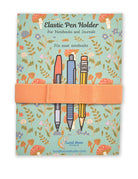 Orange Elastic Pen Holder for Notebooks (Fits up to 3 Pens) Book Pen Holder Lucid Moon Studio 
