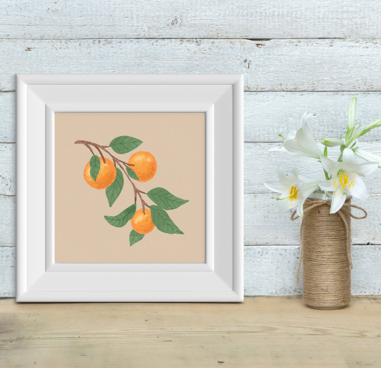 Oranges 8" x 8" Art Print Art Print Lucid Moon Studio 