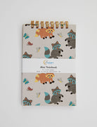Playful Raccoons Eco-Friendly Spiral Jotter Pocket Notebook Notebooks Lucid Moon Studio 