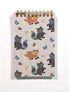 Playful Raccoons Eco-Friendly Spiral Jotter Pocket Notebook Notebooks Lucid Moon Studio 