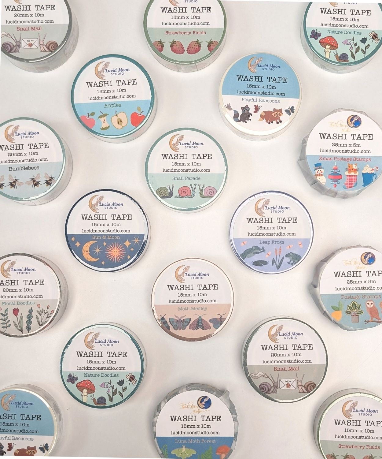 Playful Raccoons Washi Tape washi tape Lucid Moon Studio 