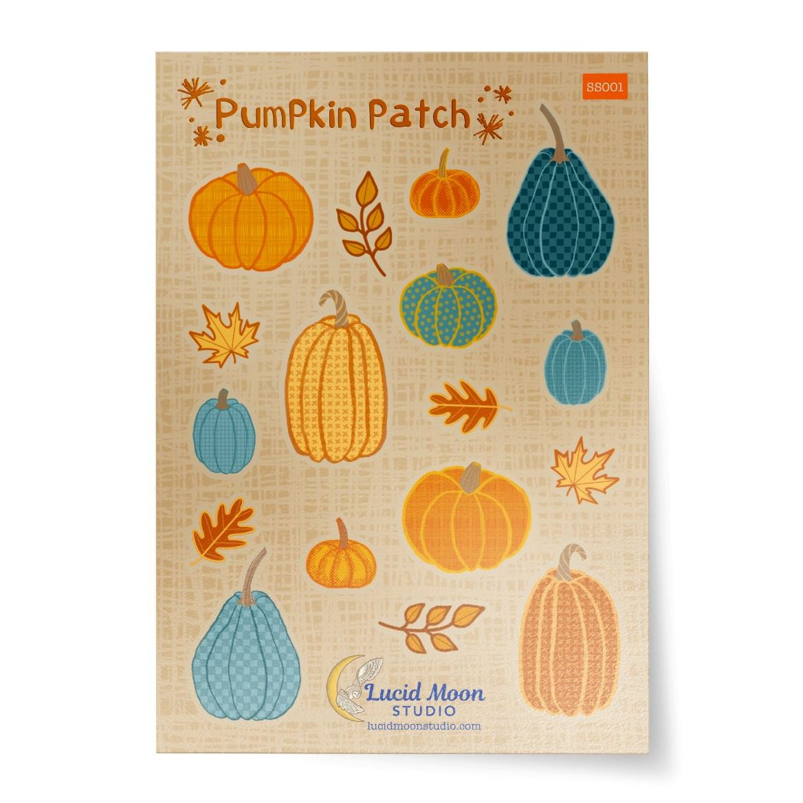 Pumpkin Patch Matte Vinyl Sticker Sheet stickers Lucid Moon Studio 