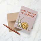 Snail Mail Valentine Greeting Card Greeting Cards Lucid Moon Studio 