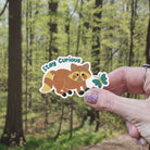 Stay Curious Raccoon Vinyl Sticker stickers Lucid Moon Studio LLC 