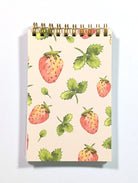 Strawberry Fields Top Spiral Jotter Pocket Notebook Notebooks Lucid Moon Studio 