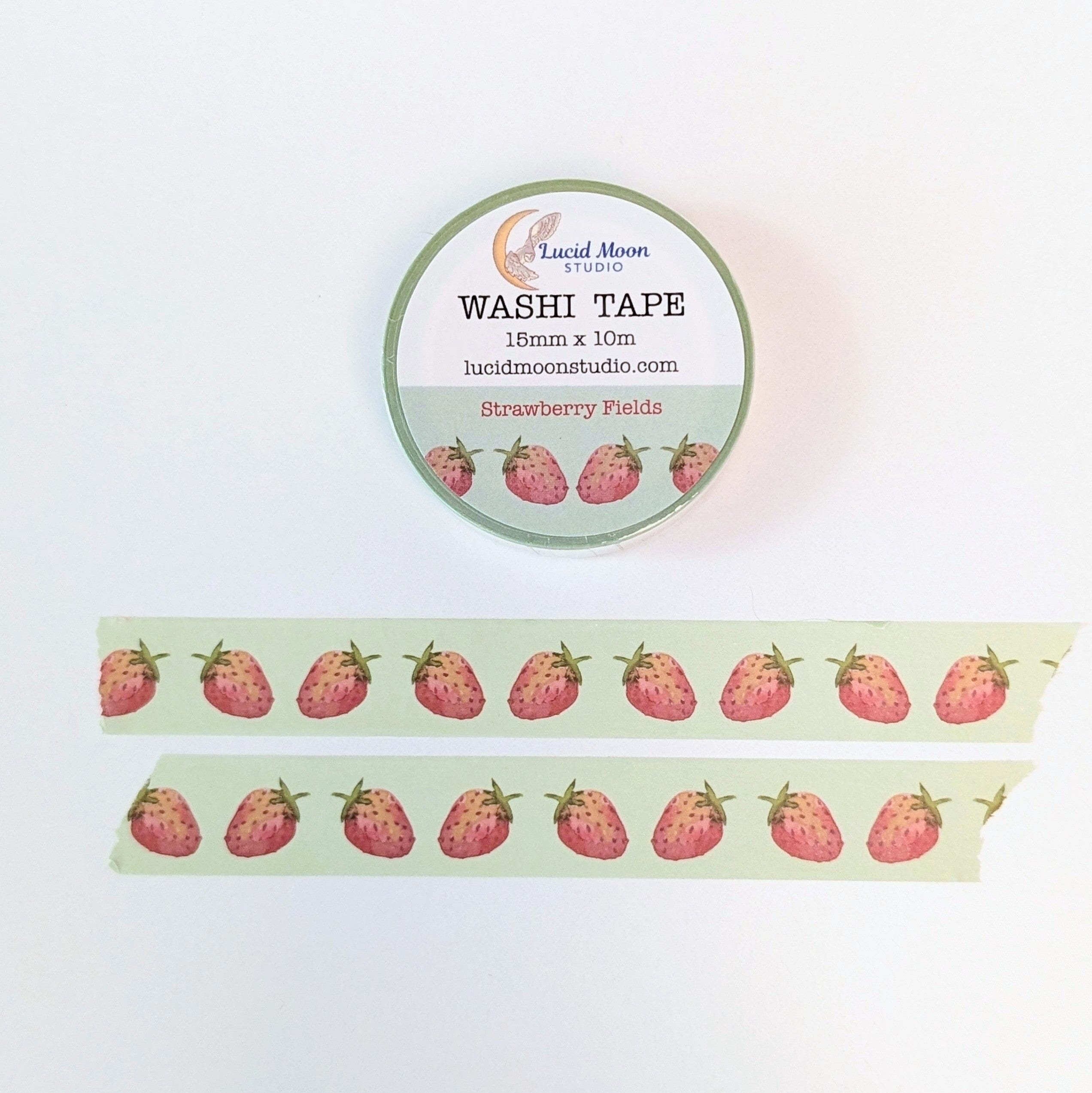 Strawberry Fields Washi Tape washi tape Lucid Moon Studio 