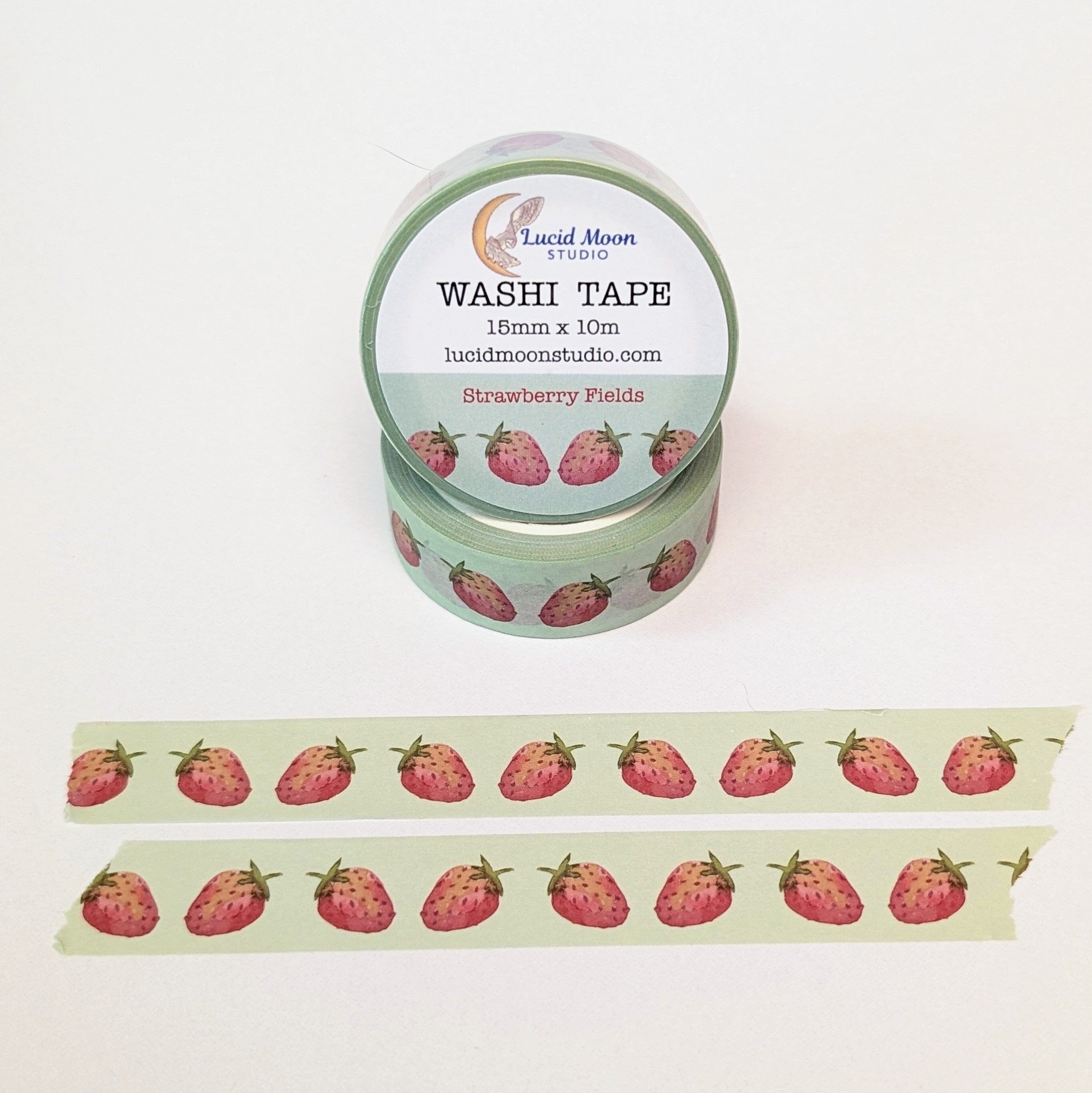 Strawberry Fields Washi Tape washi tape Lucid Moon Studio 
