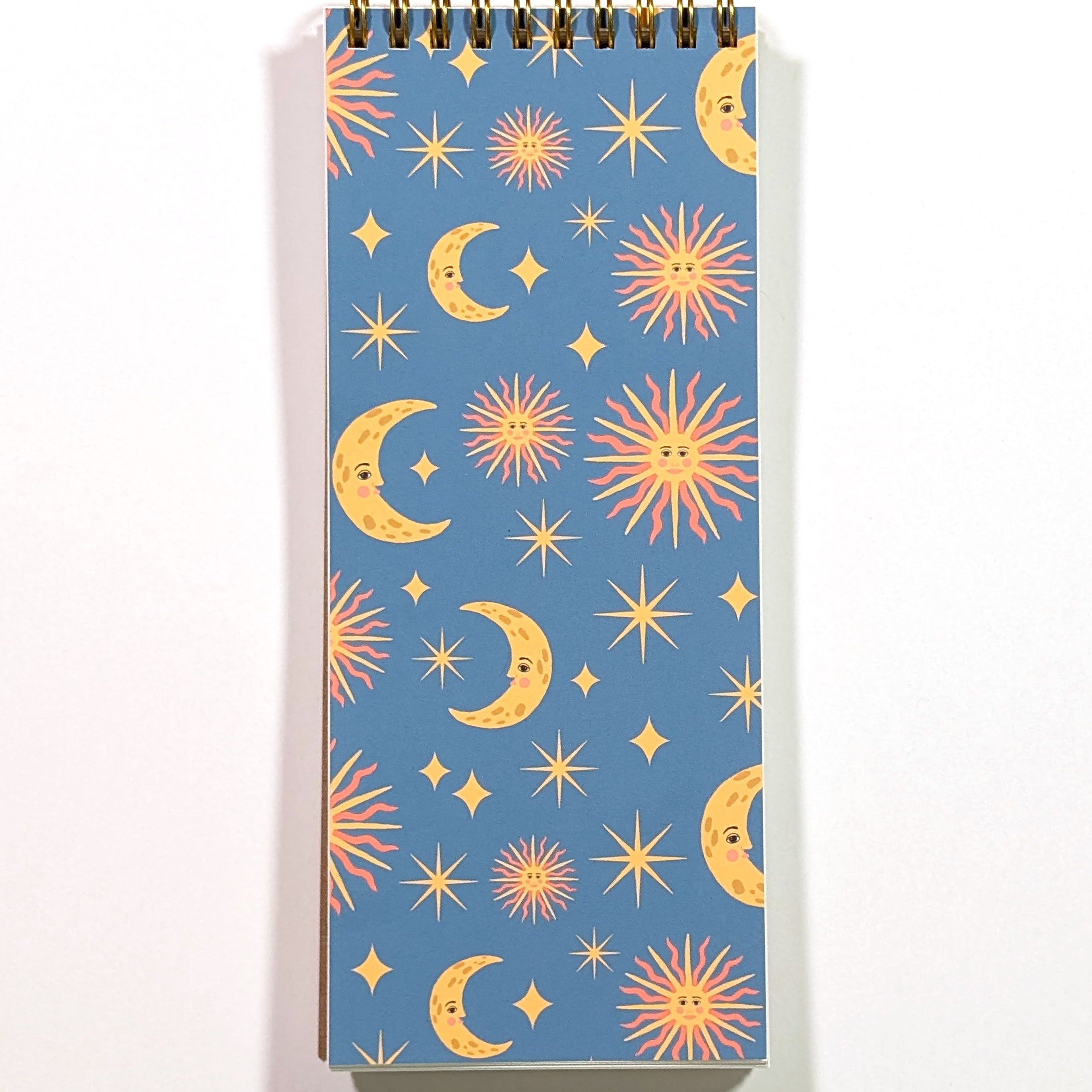 Sun and Moon Top Spiral To-Do List Notebook Notebooks Lucid Moon Studio 