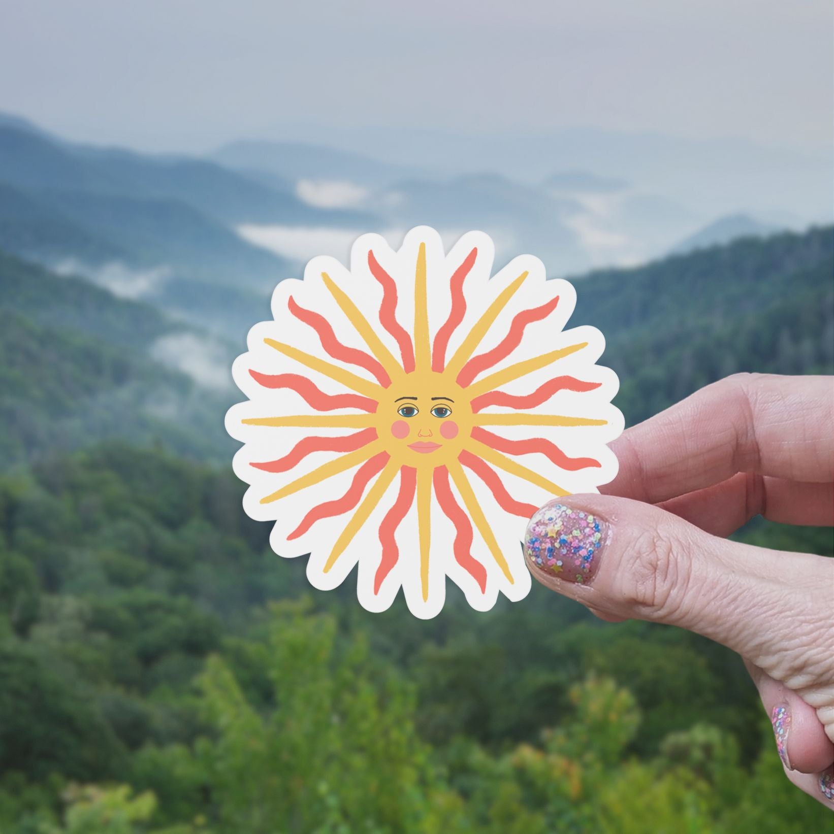 Sun Matte Vinyl Waterproof Sticker stickers Lucid Moon Studio 