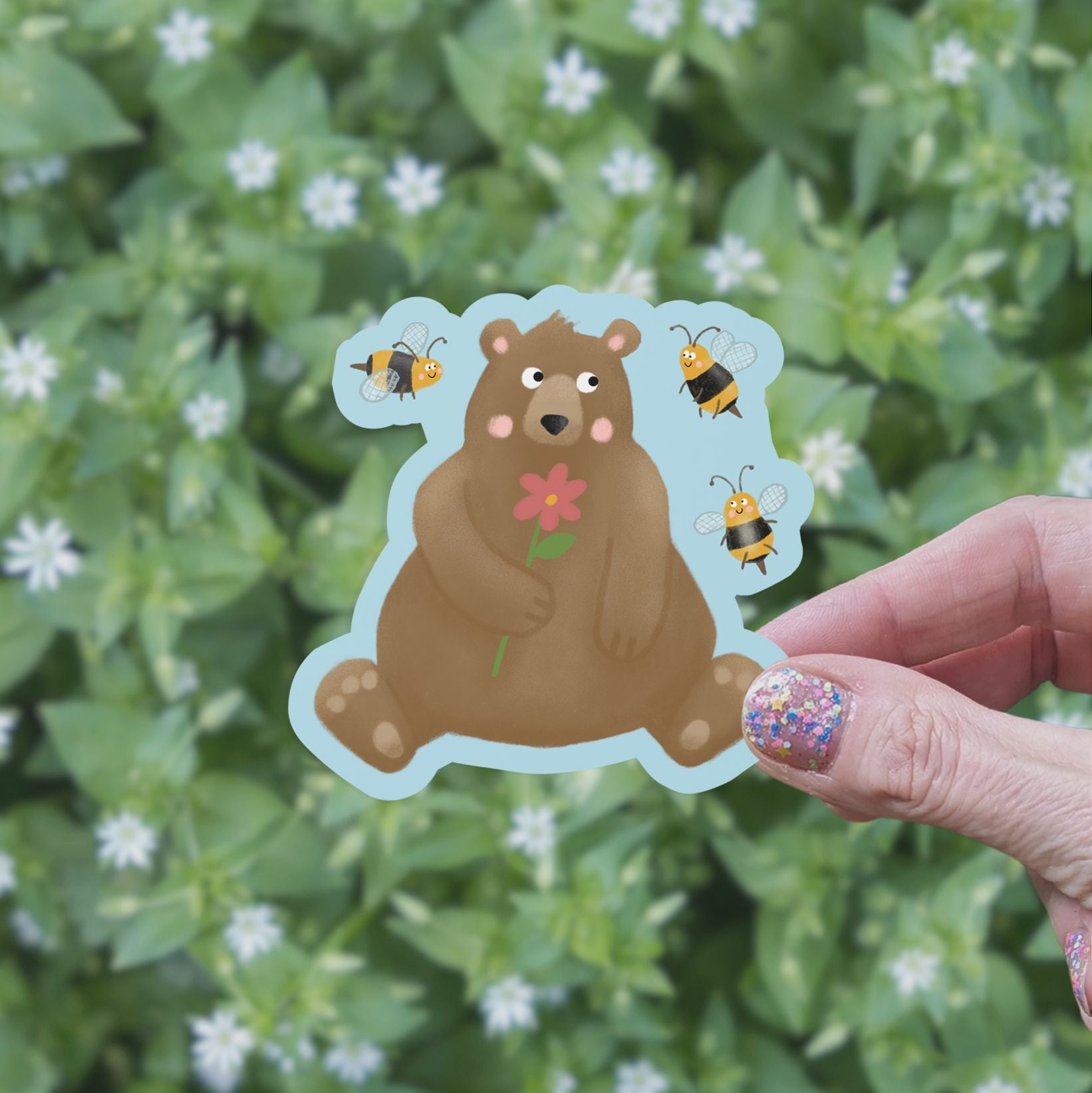 Sweet Bear Vinyl Sticker stickers Lucid Moon Studio 