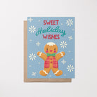 Sweet Holiday Wishes Gingerbread Greeting Card Greeting Cards Lucid Moon Studio LLC 