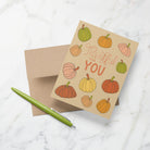 Thankful for You Fall Greeting Card Greeting Cards Lucid Moon Studio 