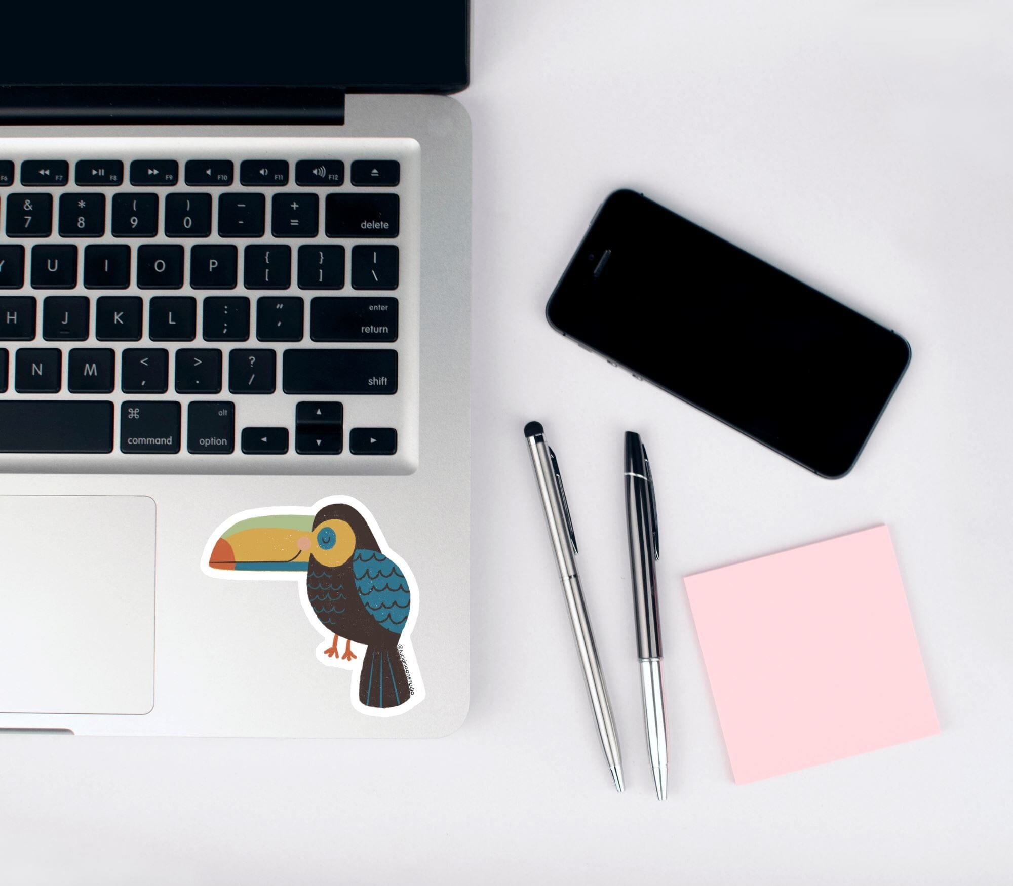 Wild Adventures Toucan Glossy Vinyl Waterproof Sticker stickers Lucid Moon Studio 