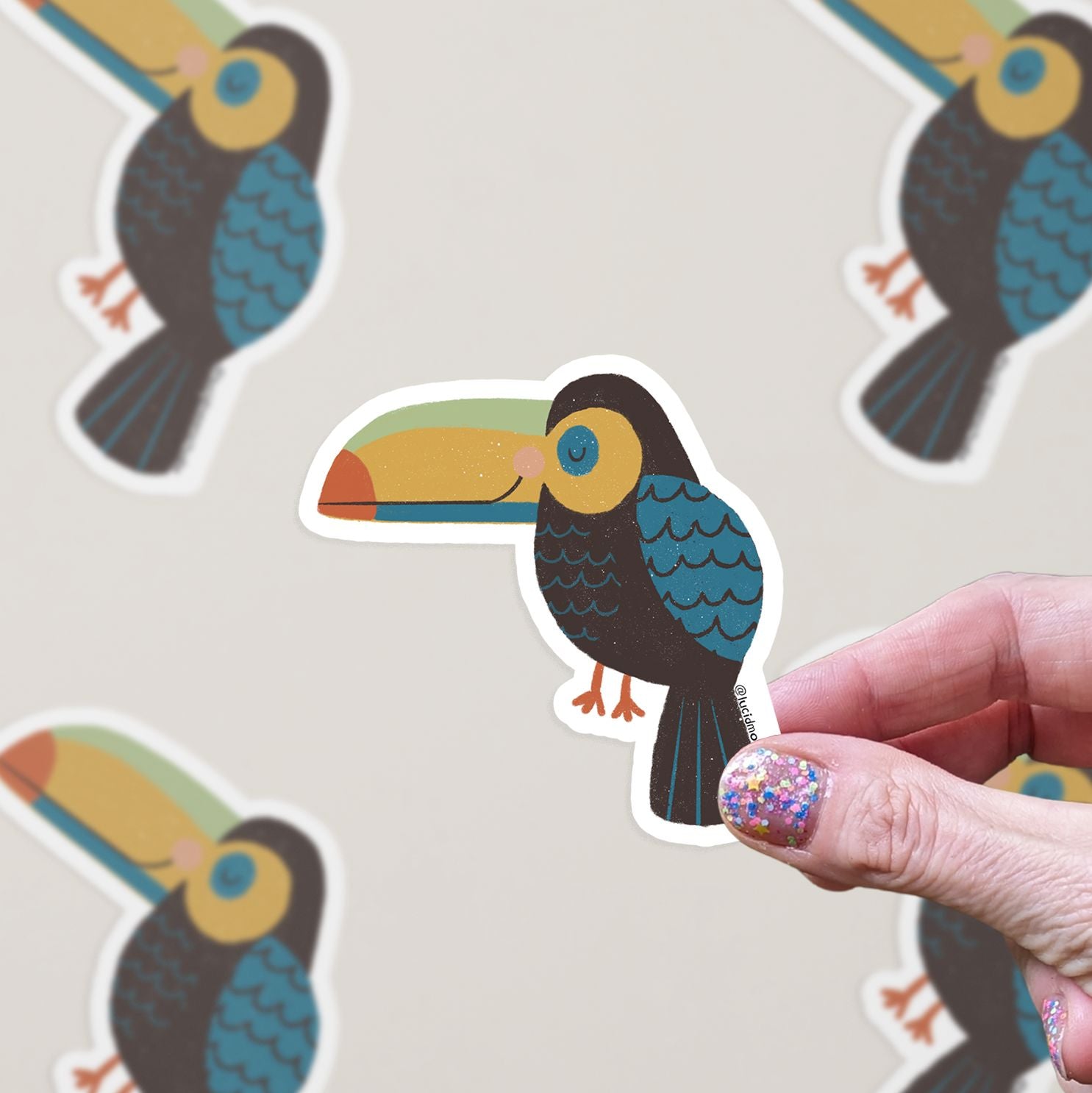 Toucan Vinyl Sticker stickers Lucid Moon Studio 