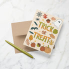 Trick or Treat Halloween Greeting Card Greeting Cards Lucid Moon Studio 