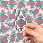 Vintage Xmas Ornament Matte Vinyl Sticker stickers Lucid Moon Studio 