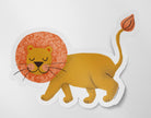 Wild Adventures Friendly Lion Glossy Vinyl Waterproof Sticker stickers Lucid Moon Studio 