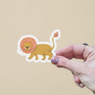 Wild Adventures Friendly Lion Glossy Vinyl Waterproof Sticker stickers Lucid Moon Studio 