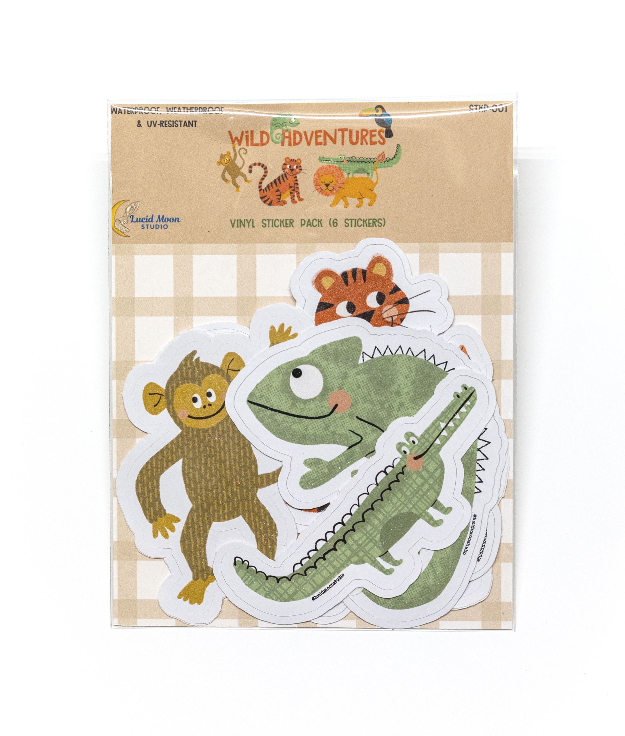 Wild Adventures Sticker Pack - 6 Stickers stickers Lucid Moon Studio 