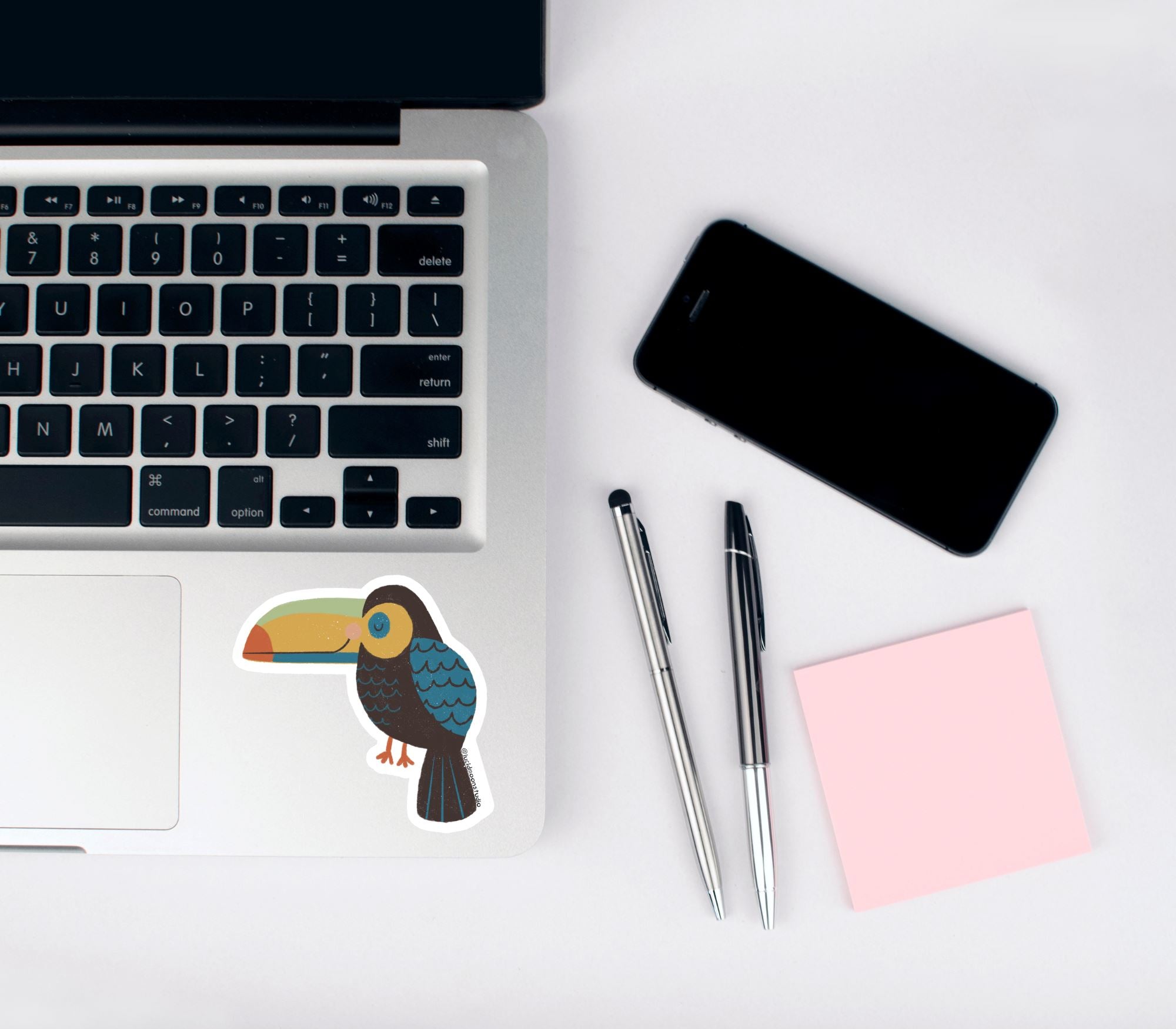 Wild Adventures Toucan Glossy Vinyl Waterproof Sticker stickers Lucid Moon Studio 