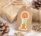 Decorative Xmas Candle Matte Vinyl Sticke stickers Lucid Moon Studio 