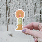 Xmas Candle Vinyl Sticker stickers Lucid Moon Studio 